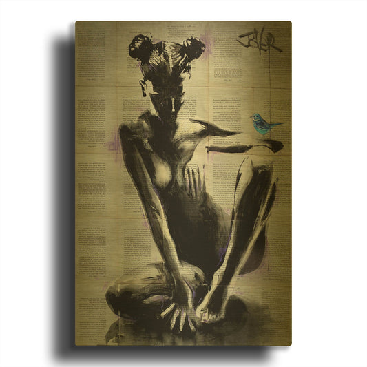 'Mischief And Hope' By Loui Jover Gold Metal Wall Art