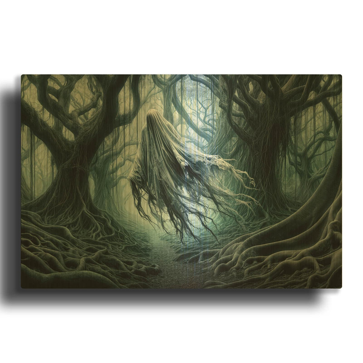 'Mystical forest' By Rey Klimt Gold Metal Wall Art