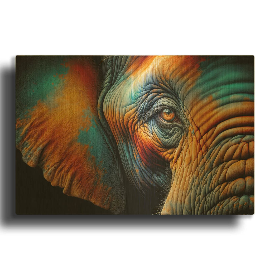 'Artistic Ellephant 7' By Rey Klimt Gold Metal Wall Art