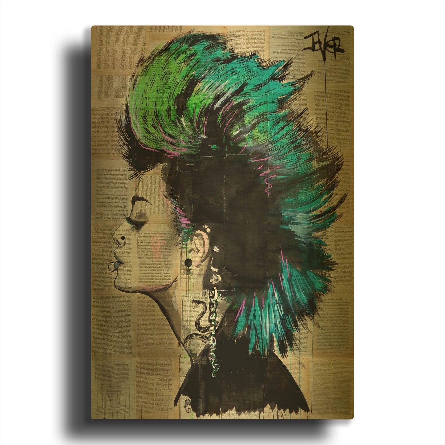 'Undergroundhr' By Loui Jover Gold Metal Wall Art