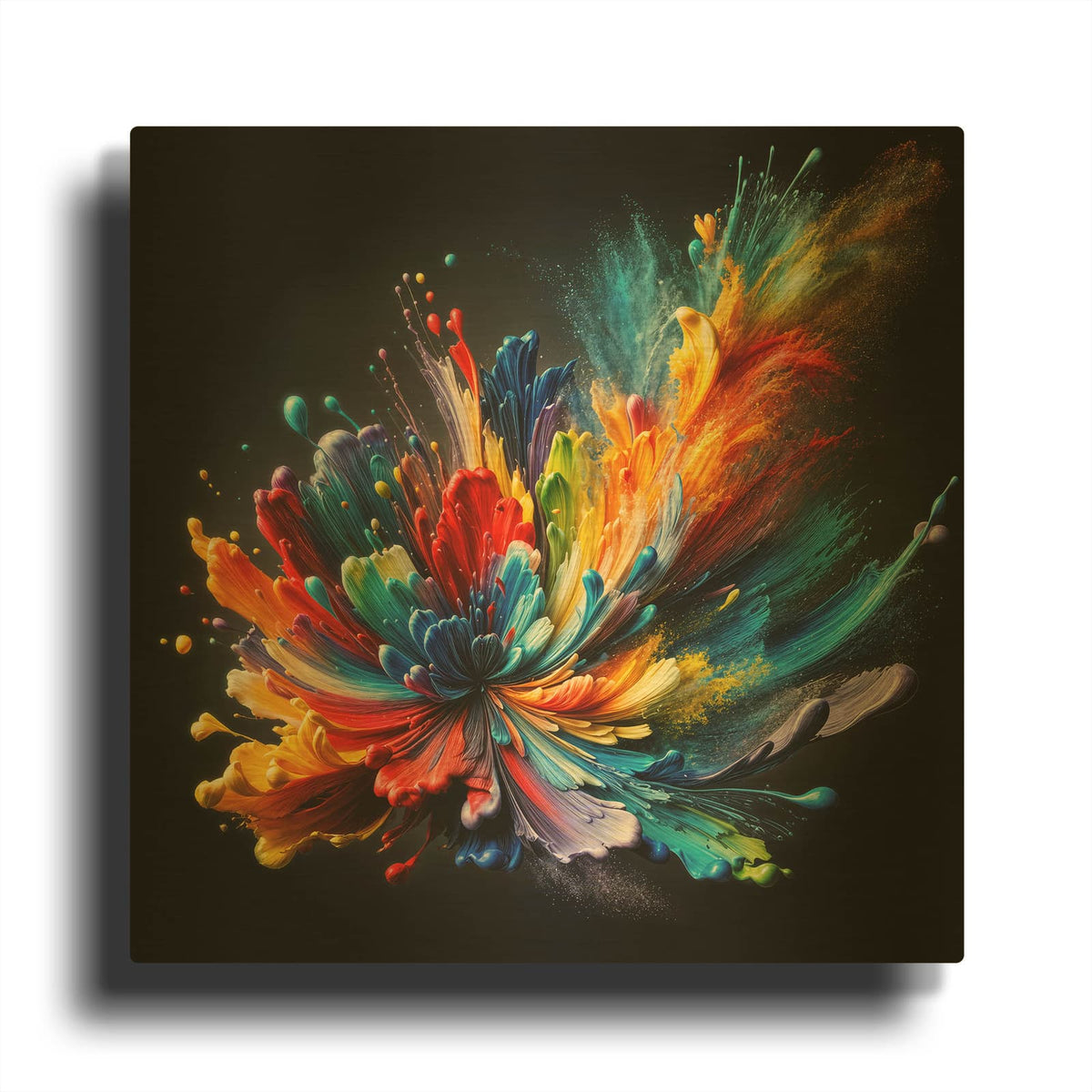 'Color Burst 2' By Rey Klimt Gold Metal Wall Art