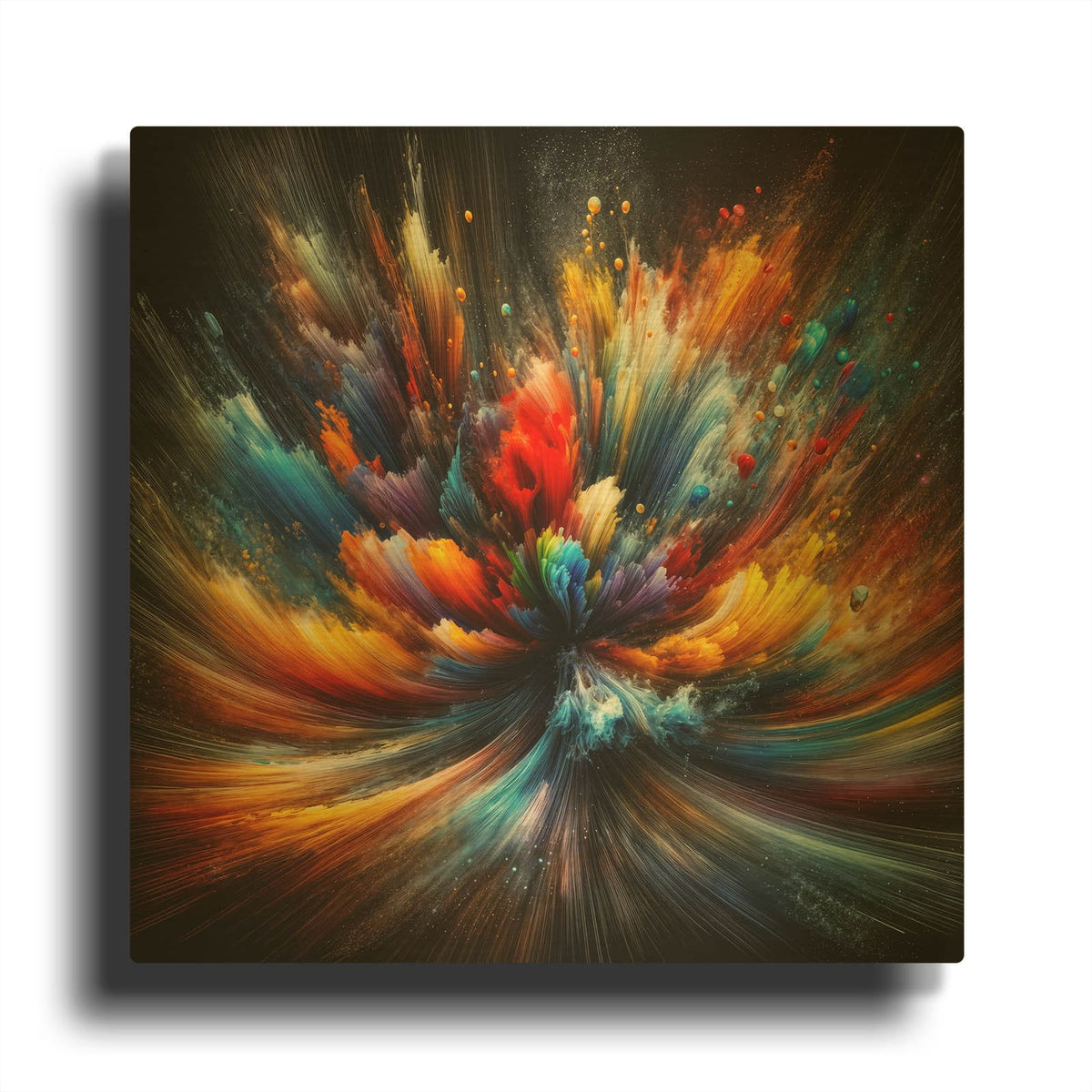 'Color Burst 4' By Rey Klimt Gold Metal Wall Art