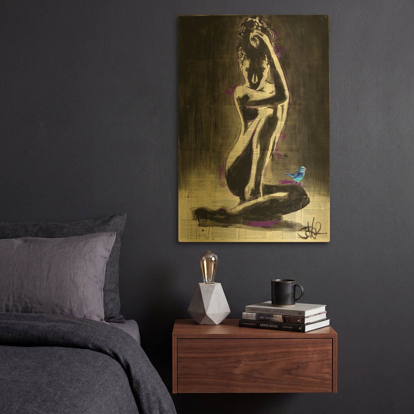 'Verity And Hope' By Loui Jover Gold Metal Wall Art