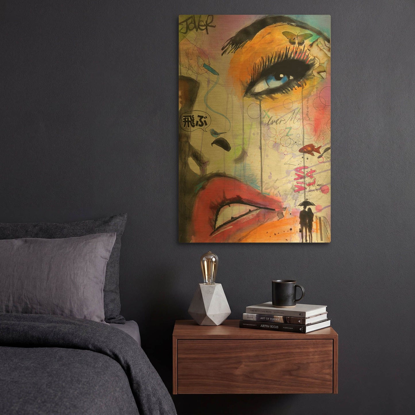 'Viva La' By Loui Jover Gold Metal Wall Art
