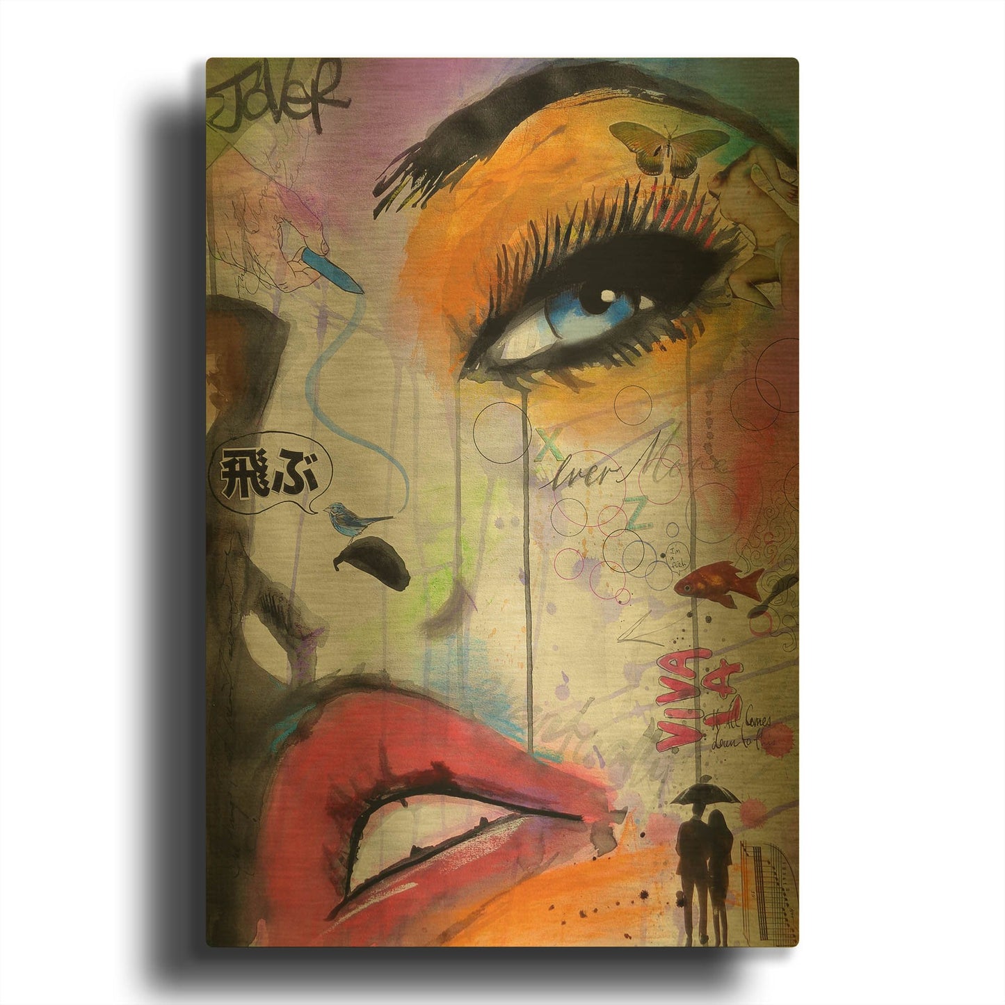 'Viva La' By Loui Jover Gold Metal Wall Art