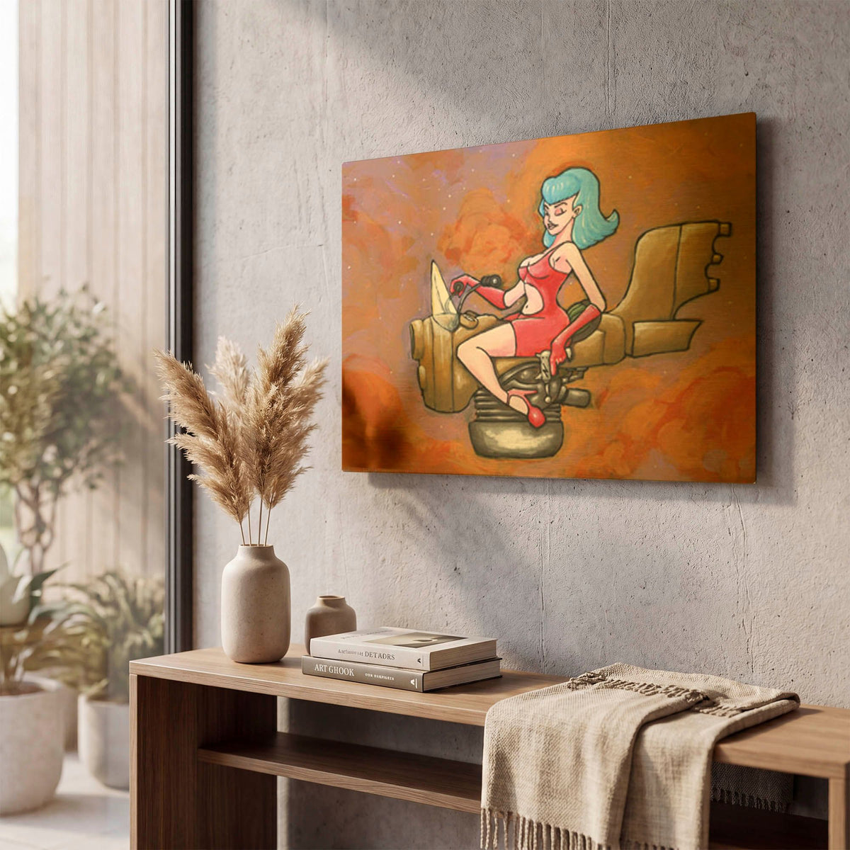 'Rocket Queen Paint' By Craig Snodgrass Gold Metal Wall Art