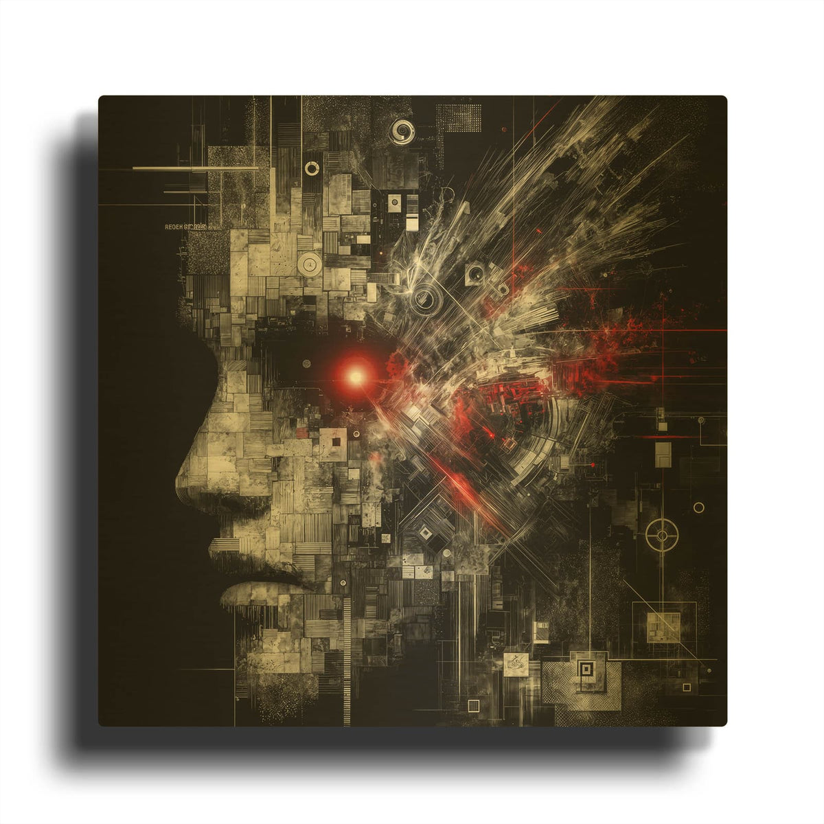 'Looking At You 3' By Rey Klimt Gold Metal Wall Art