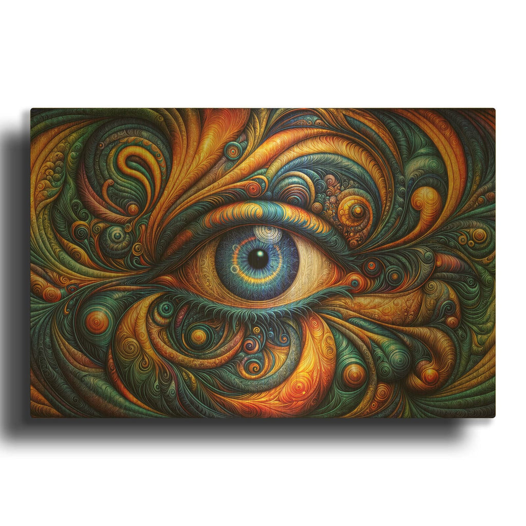 'Psychedelic Eye 2' By Rey Klimt Gold Metal Wall Art