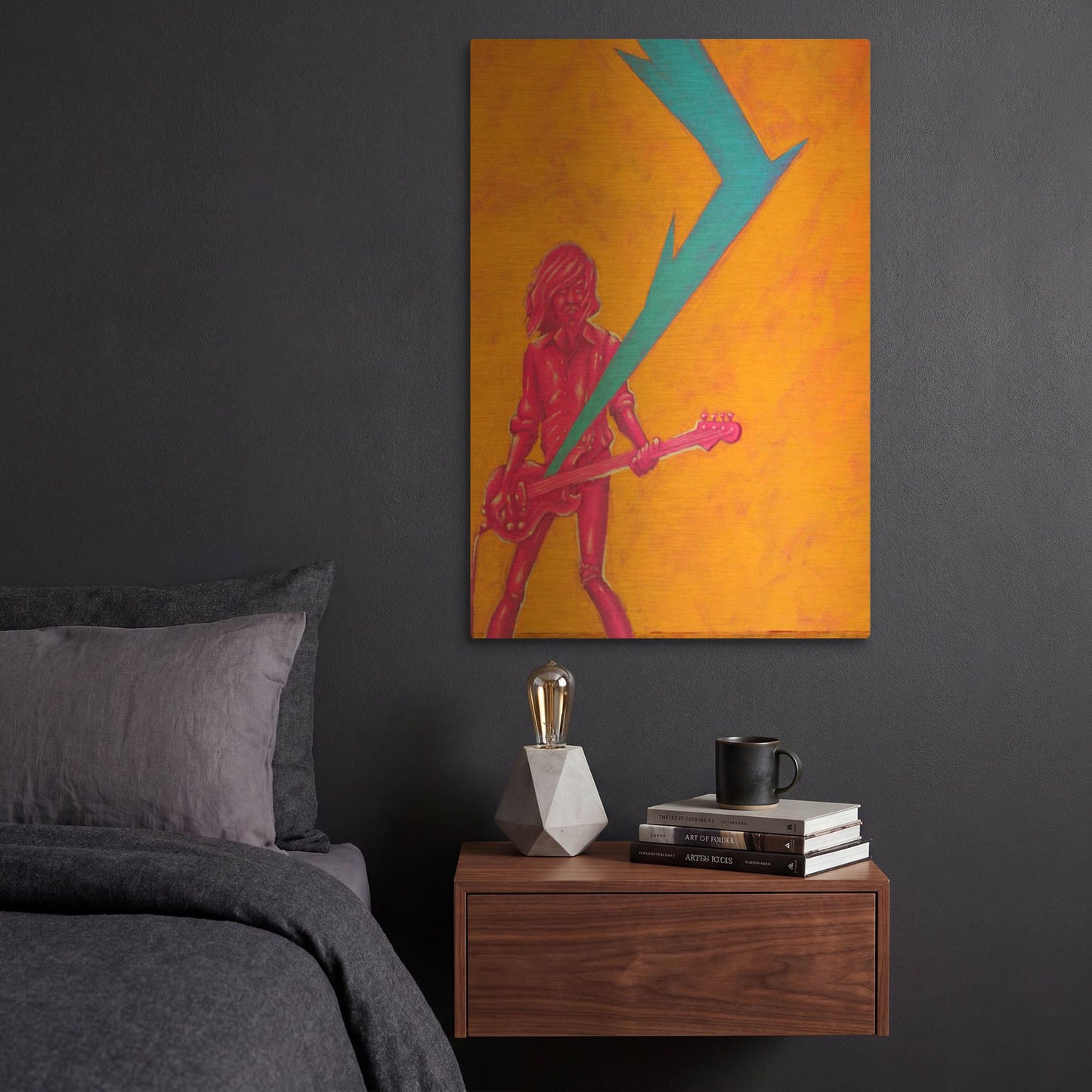 'Bass Man' By Craig Snodgrass Gold Metal Wall Art