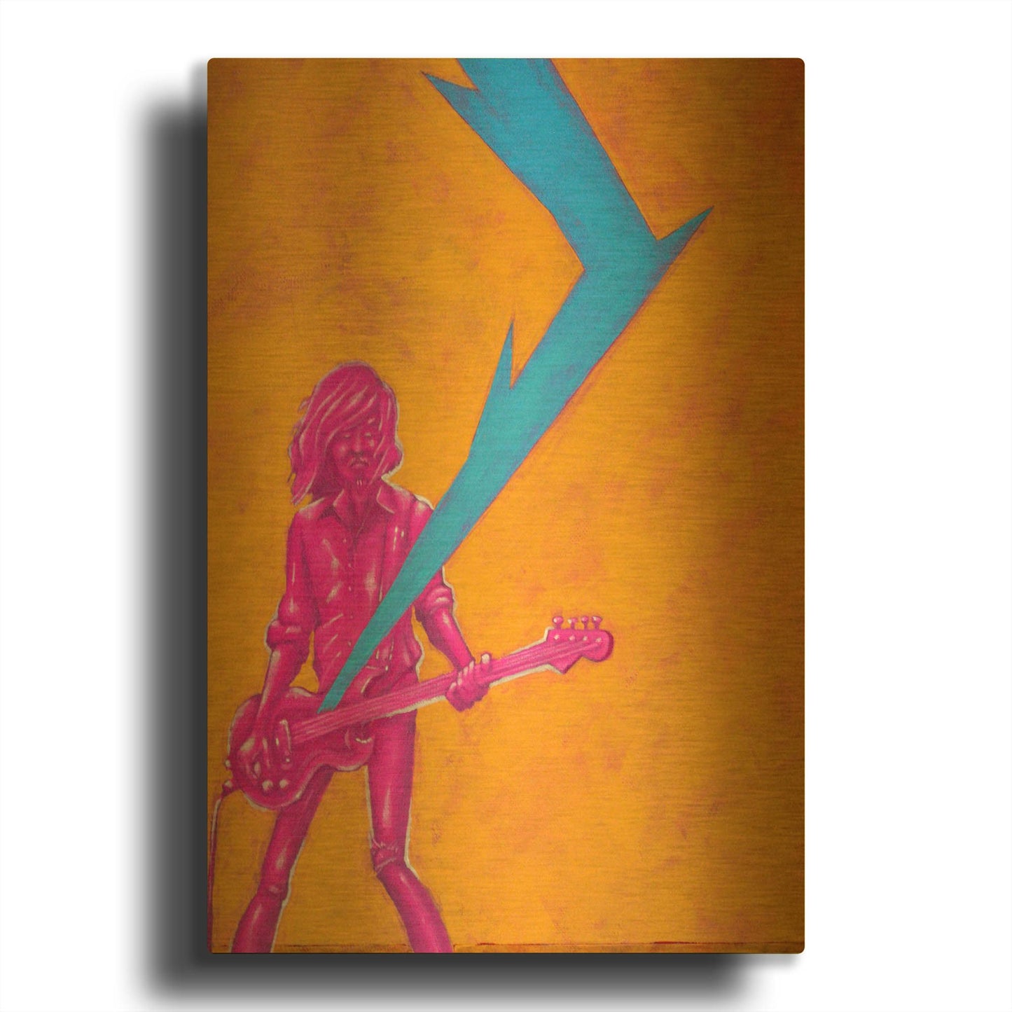 'Bass Man' By Craig Snodgrass Gold Metal Wall Art