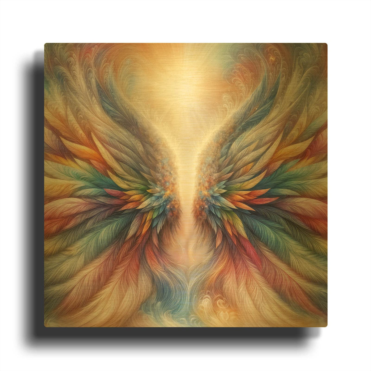 'Wings of Light 1' By Rey Klimt Gold Metal Wall Art