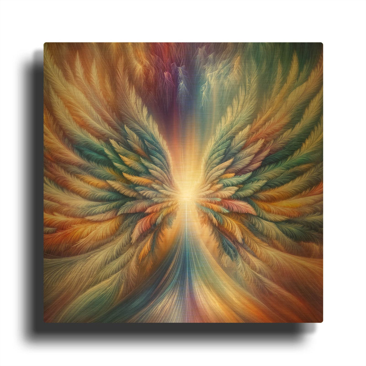 'Wings of Light 3' By Rey Klimt Gold Metal Wall Art