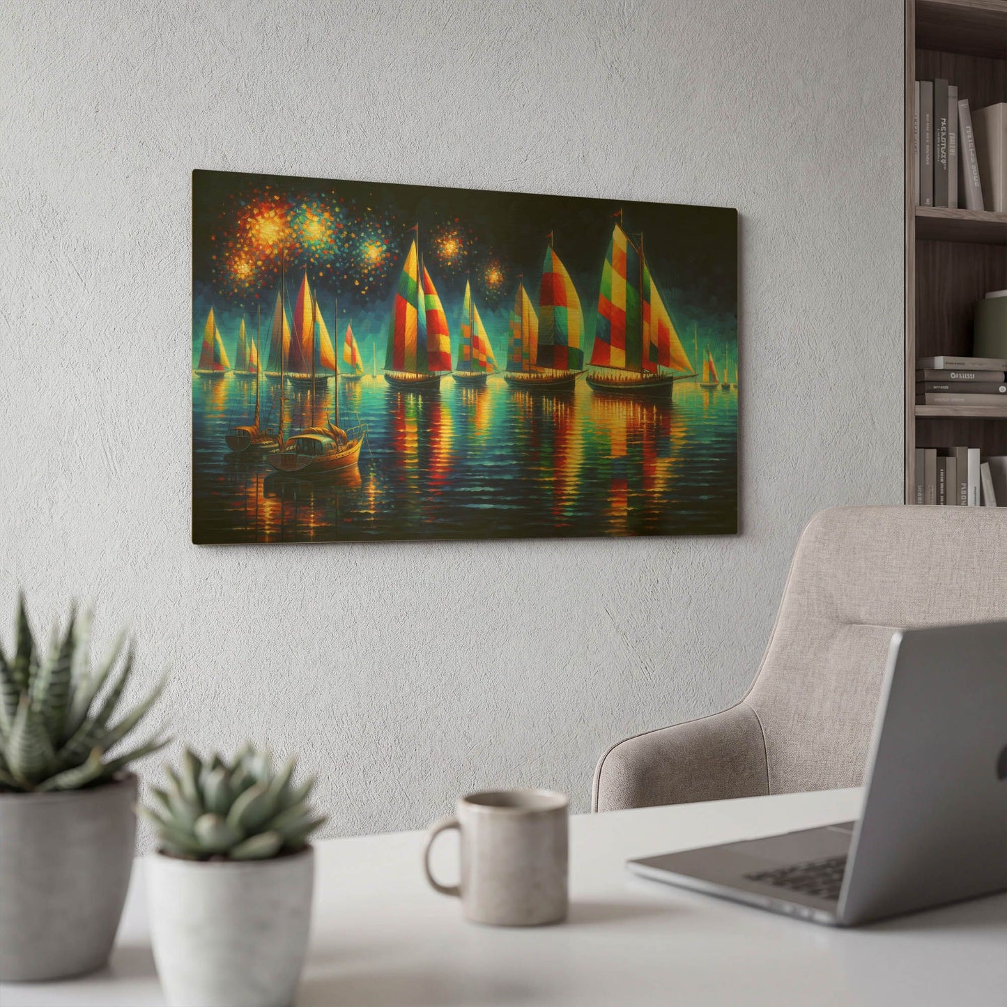 'Here For The Fireworks' By Rich Monet Gold Metal Wall Art