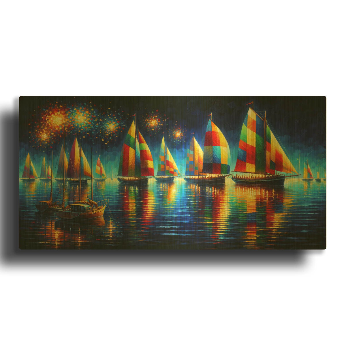 'Here For The Fireworks' By Rich Monet Gold Metal Wall Art