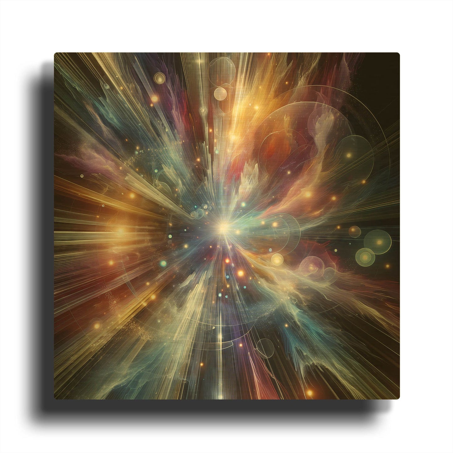 'Space Explosion' By Rich Monet Gold Metal Wall Art