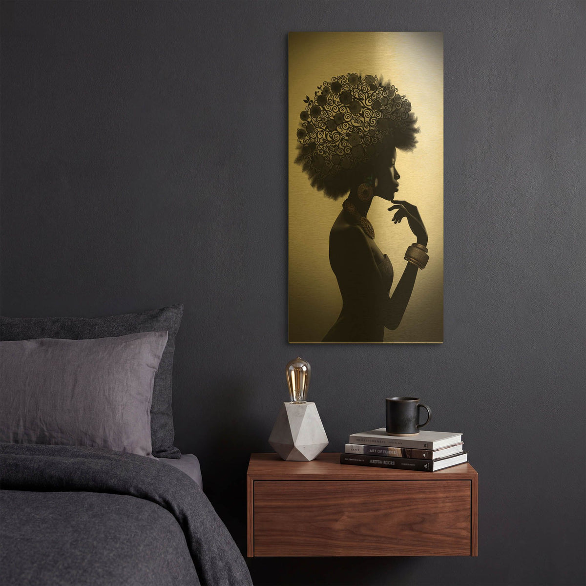 'The Modernist' By Rich Monet Gold Metal Wall Art
