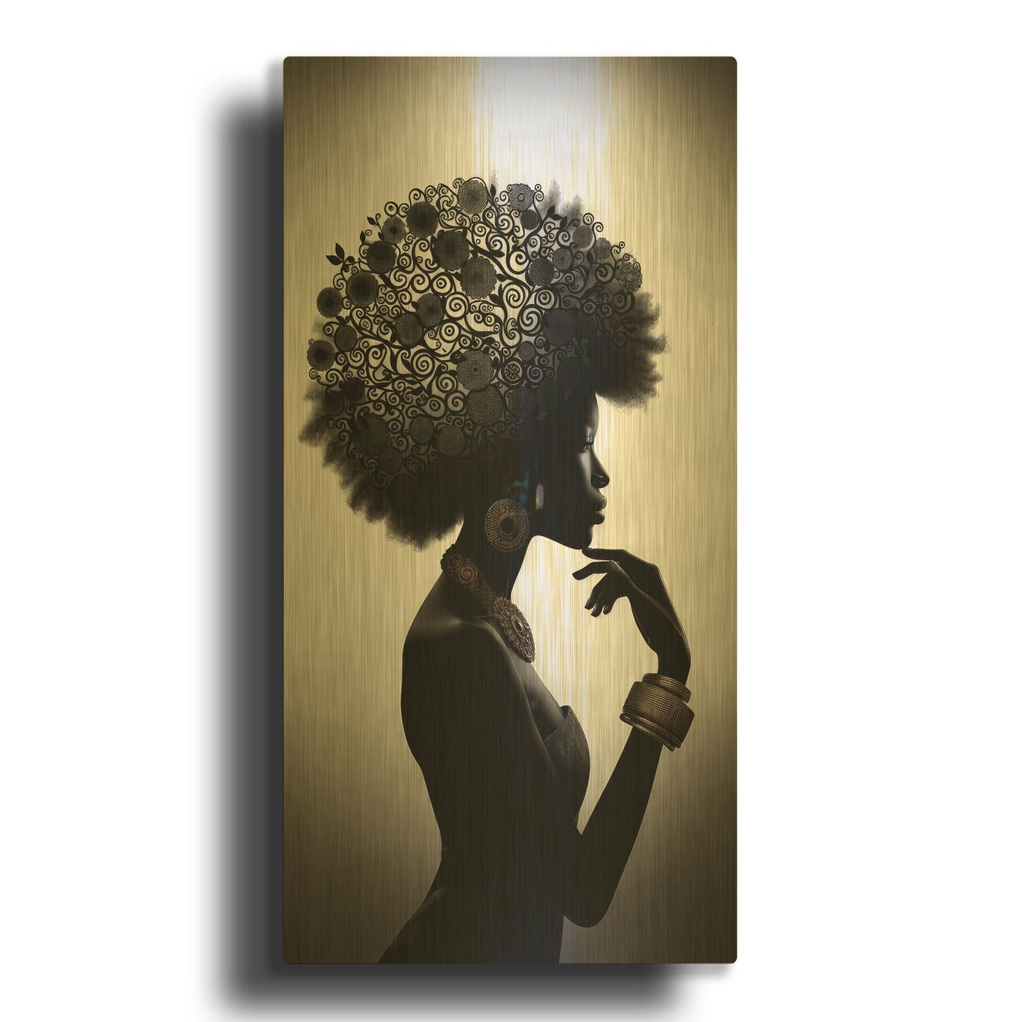 'The Modernist' By Rich Monet Gold Metal Wall Art