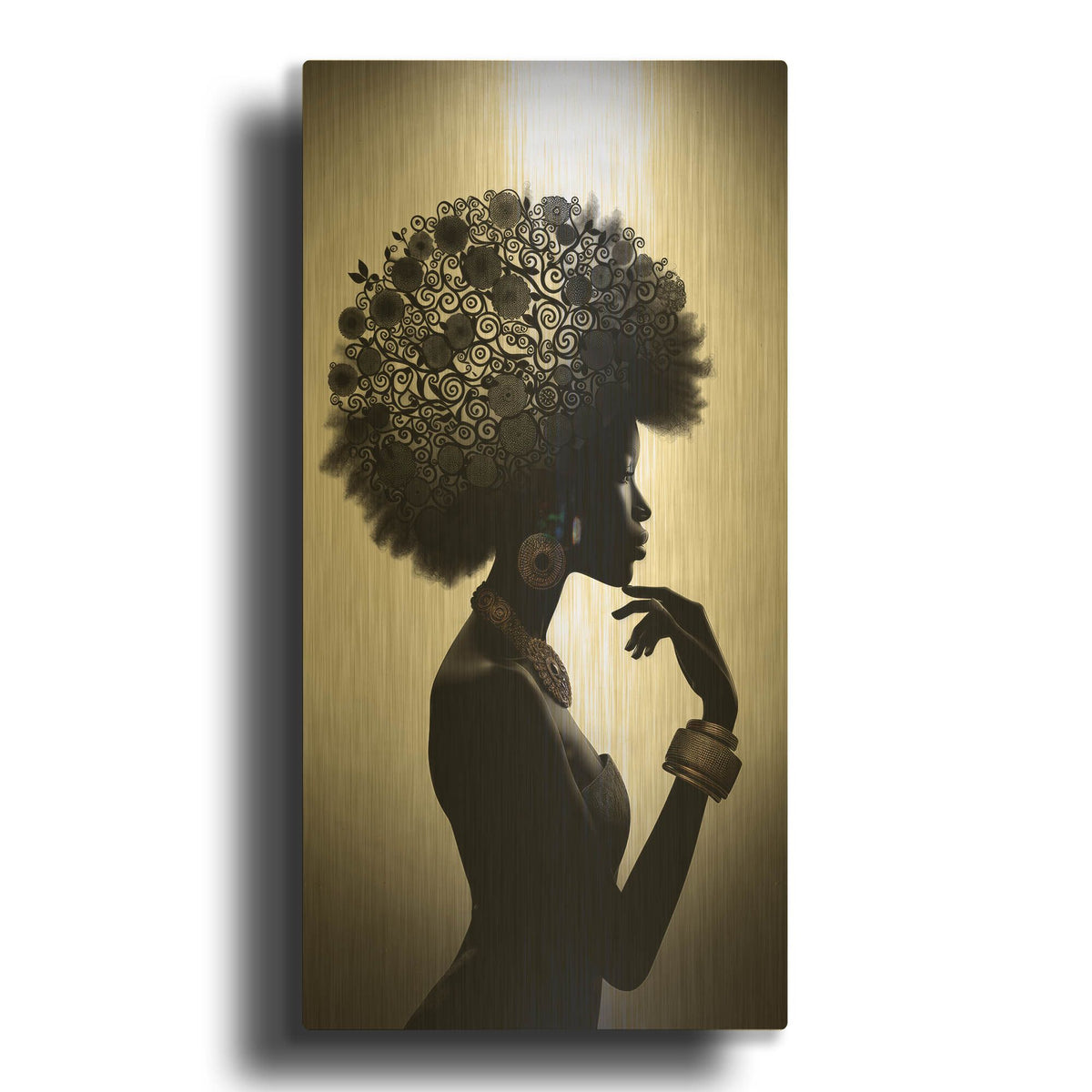 'The Modernist' By Rich Monet Gold Metal Wall Art