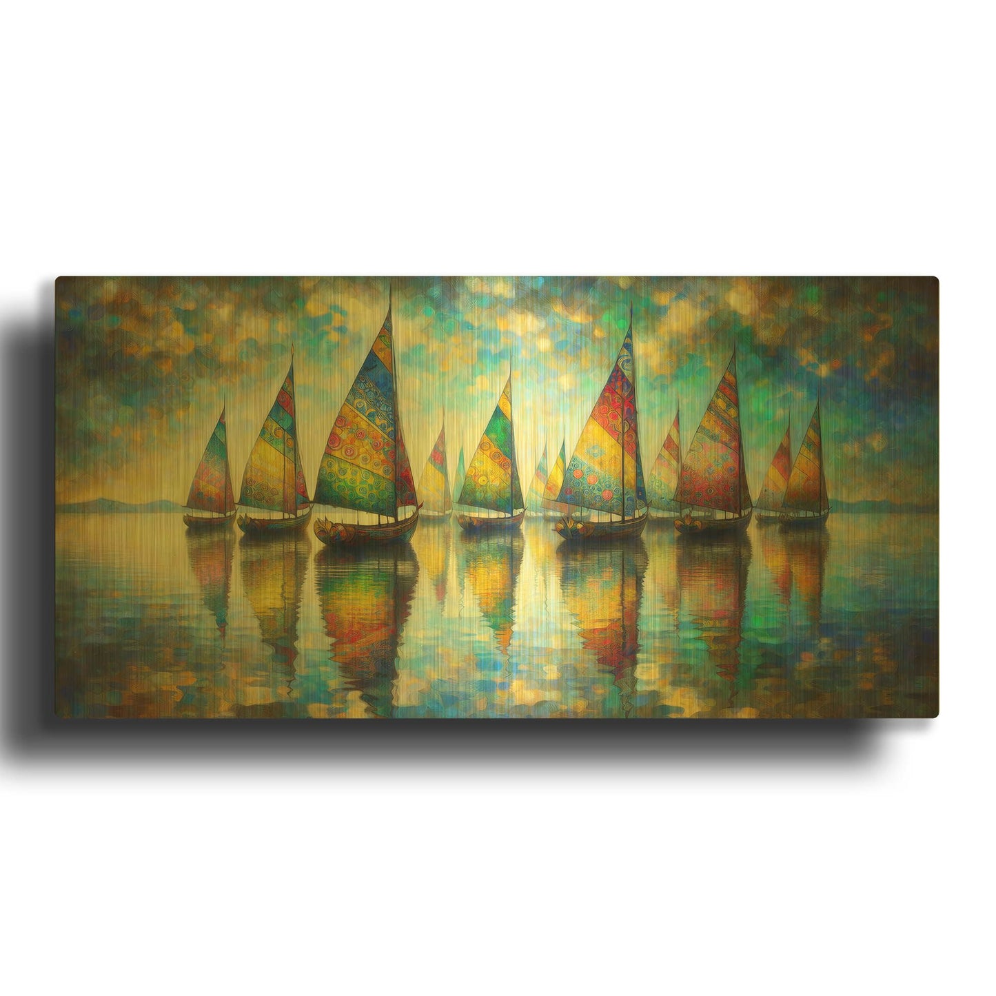 'Venician Night' By Rich Monet Gold Metal Wall Art