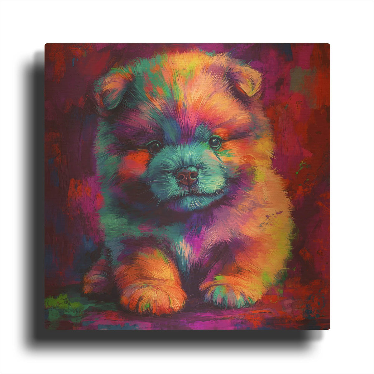 'Woof Chow Chow' By Rich Monet Gold Metal Wall Art
