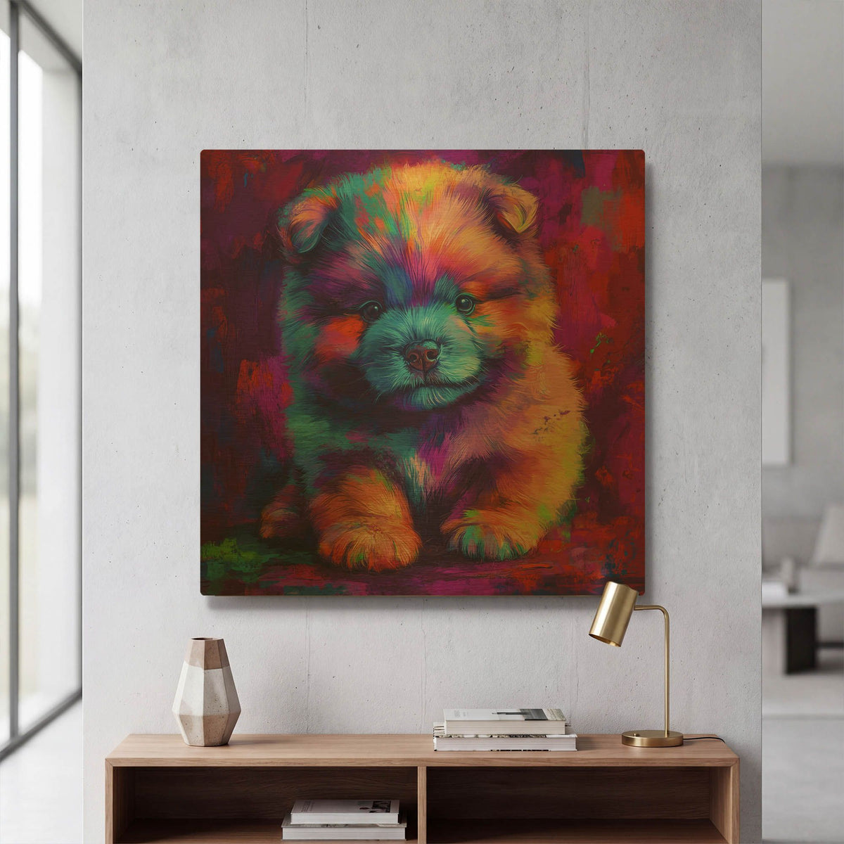 'Woof Chow Chow' By Rich Monet Gold Metal Wall Art