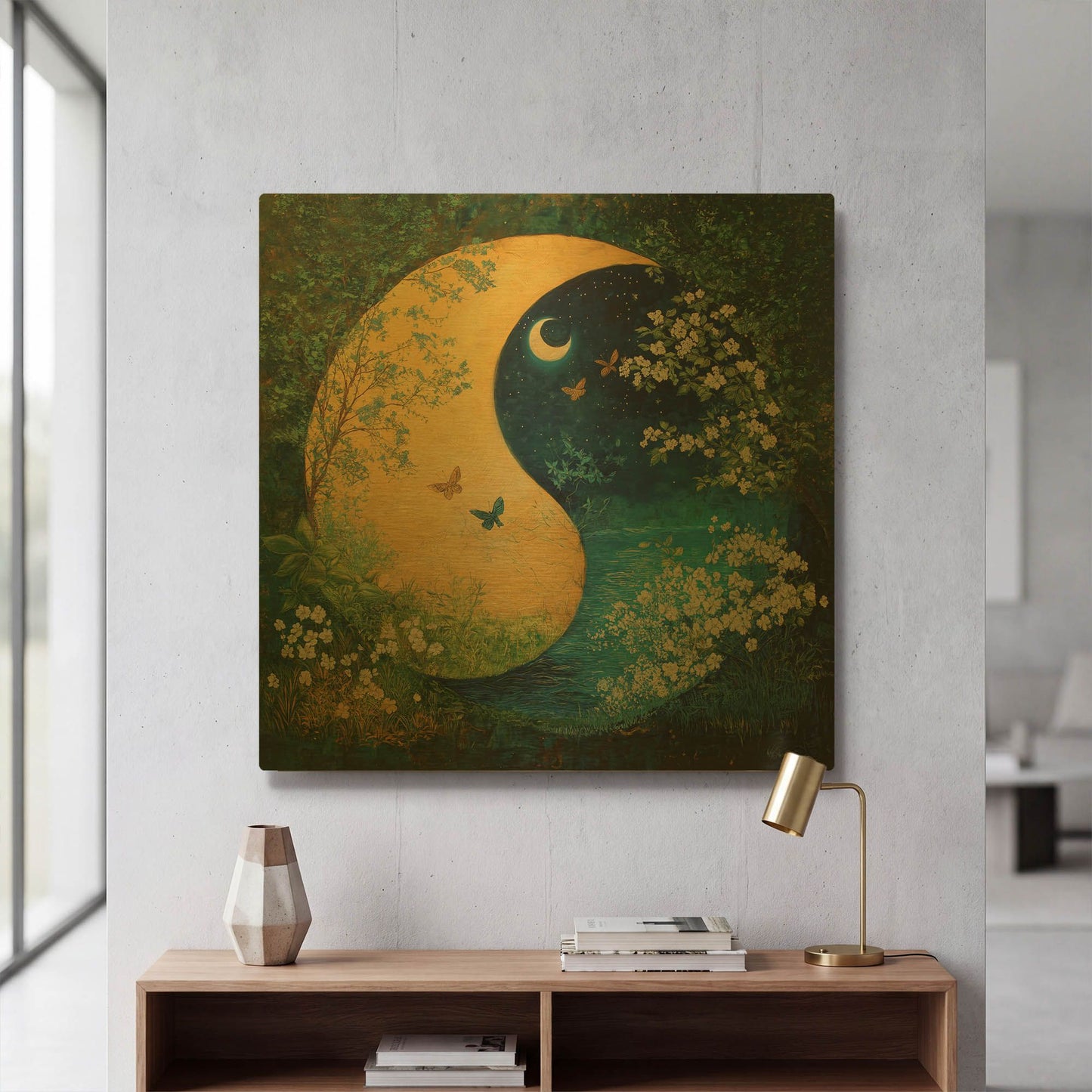 'Yin Yang' By Rich Monet Gold Metal Wall Art