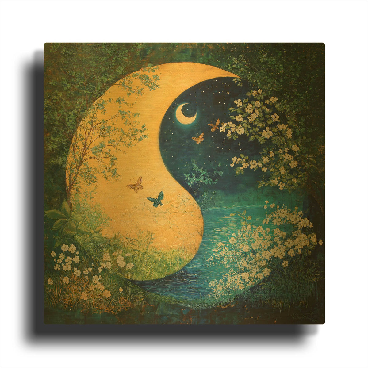 'Yin Yang' By Rich Monet Gold Metal Wall Art