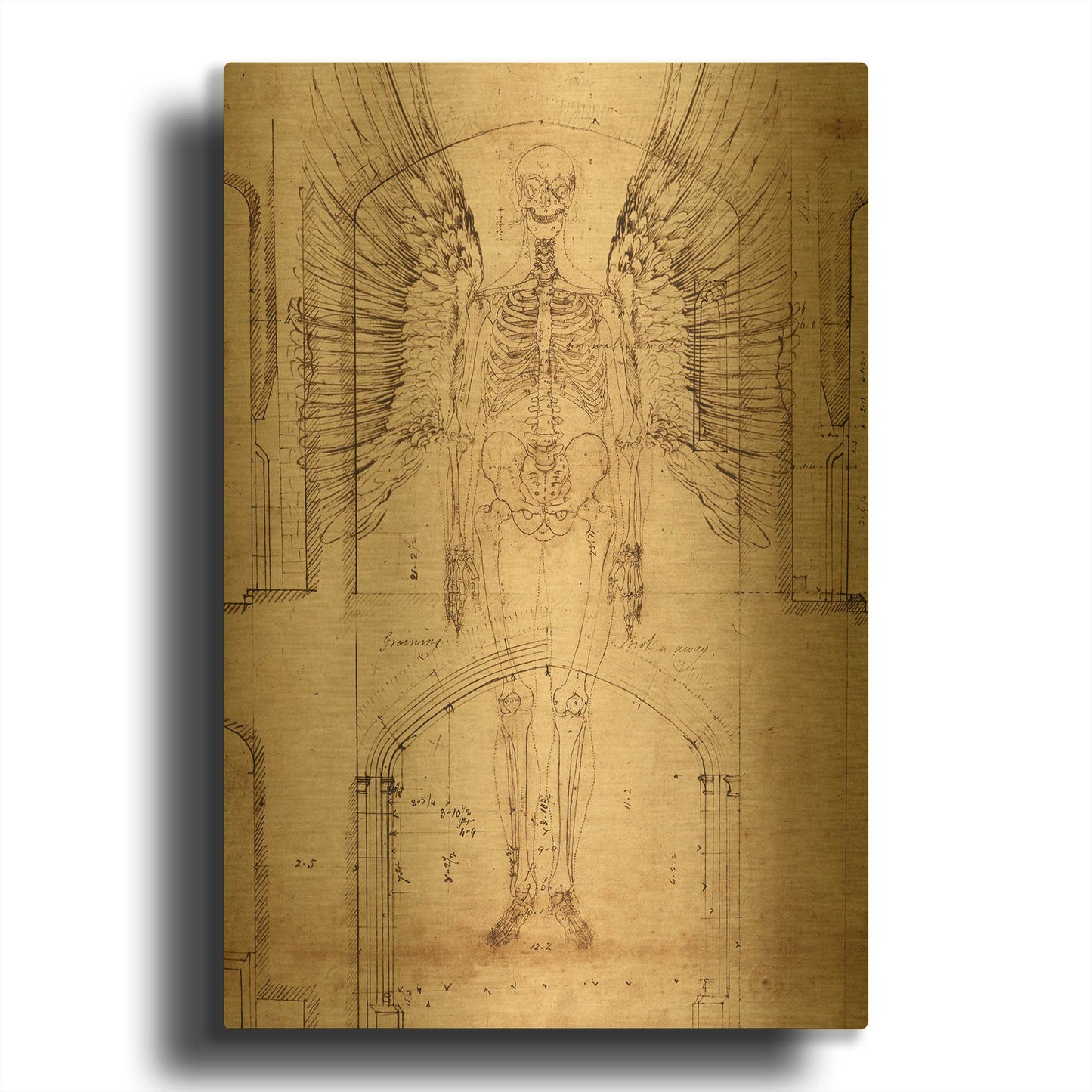 'Renaissance Angel' By Elena Ray Gold Metal Wall Art