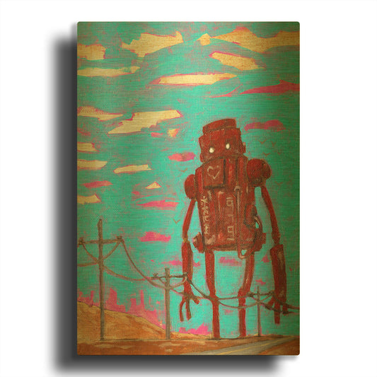 'Zapow Art' By Craig Snodgrass Gold Metal Wall Art