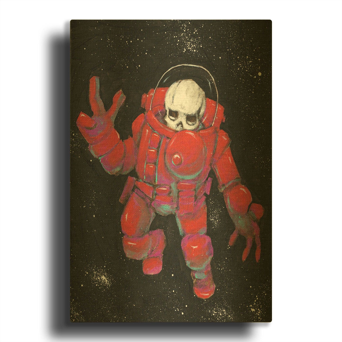 'Astro Skull' By Craig Snodgrass Gold Metal Wall Art