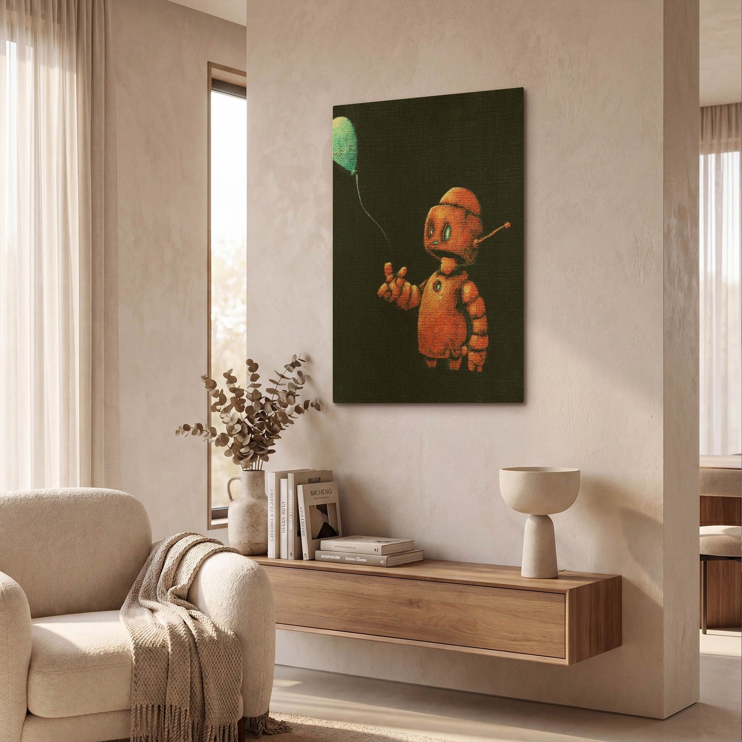 'We Bot Paintings' By Craig Snodgrass Gold Metal Wall Art