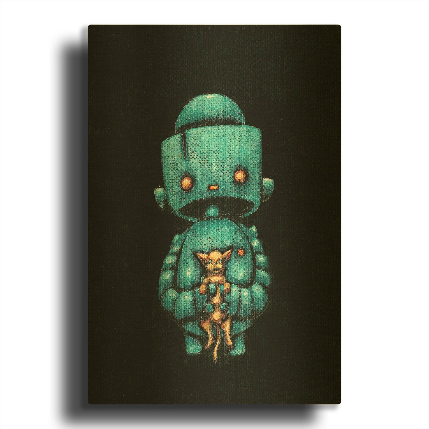 'We Bot Paintings 17' By Craig Snodgrass Gold Metal Wall Art