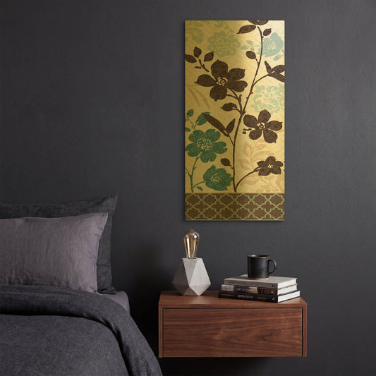 'Botanical Touch II' By Lisa Audit Gold Metal Wall Art