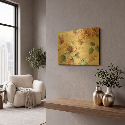 'Spiced Nature I' By Lisa Audit Gold Metal Wall Art