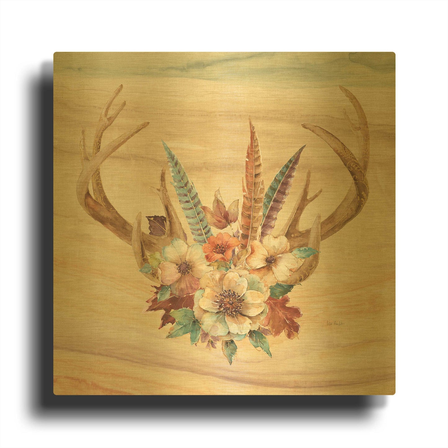 'Spiced Nature VIII' By Lisa Audit Gold Metal Wall Art