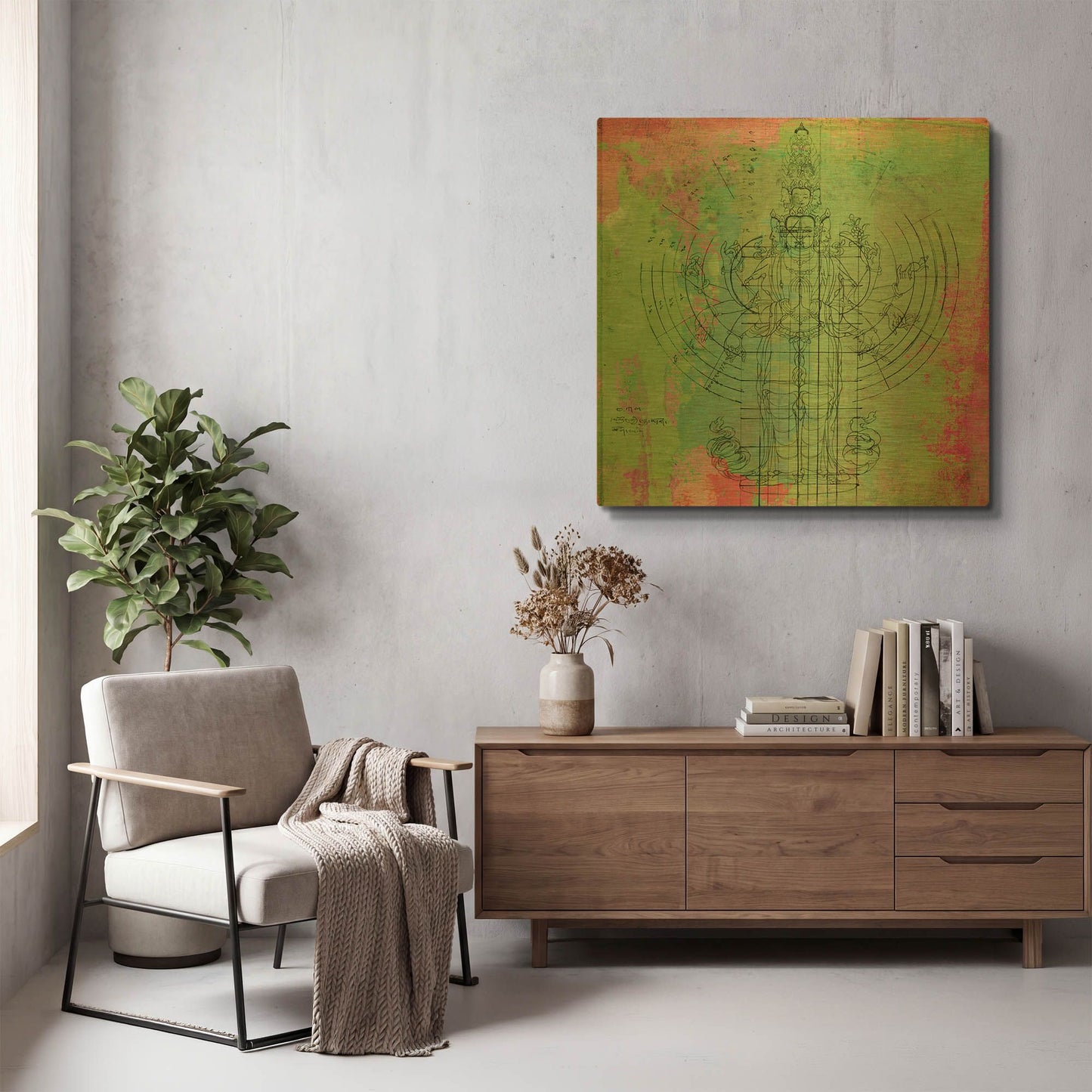 'Oneness' By Elena Ray Gold Metal Wall Art
