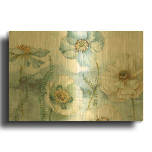 'My Greenhouse Flowers X' By Lisa Audit Gold Metal Wall Art