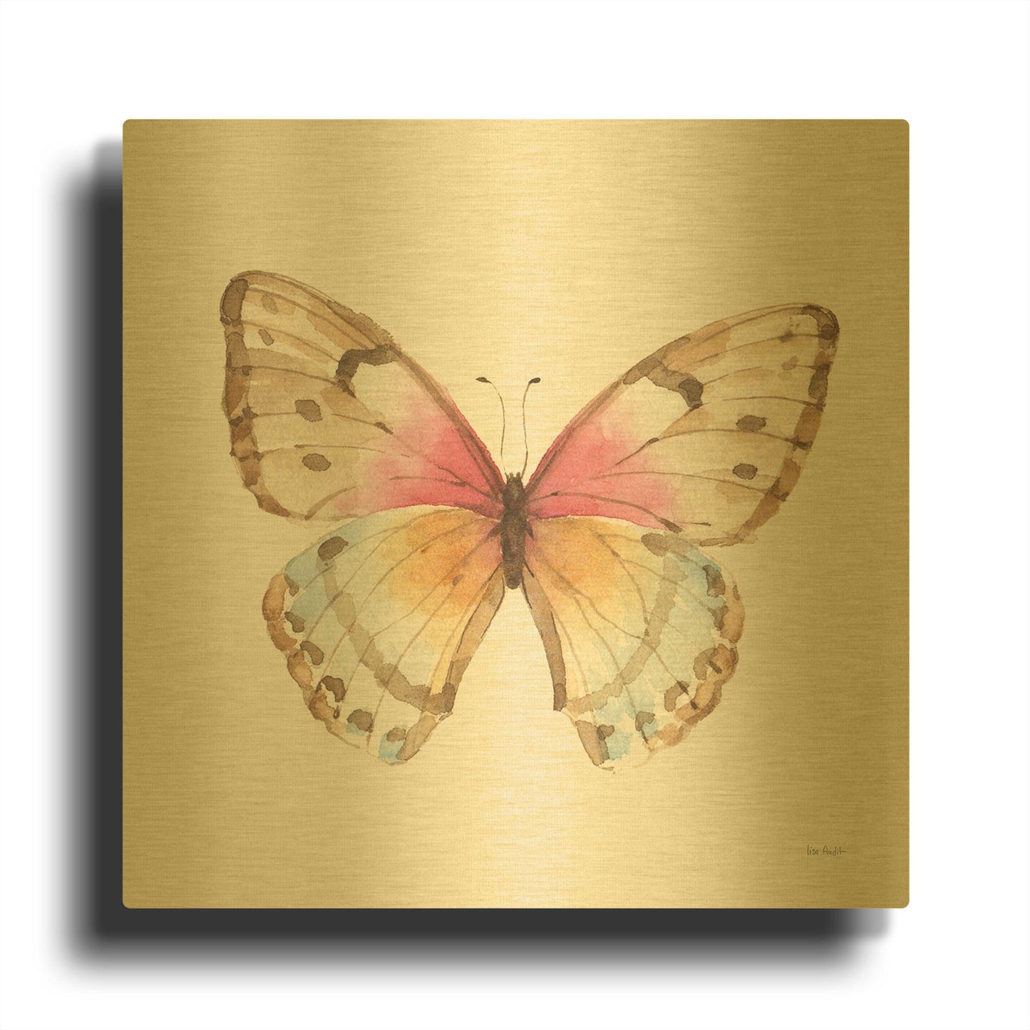 'Colorful Breeze XI' By Lisa Audit Gold Metal Wall Art