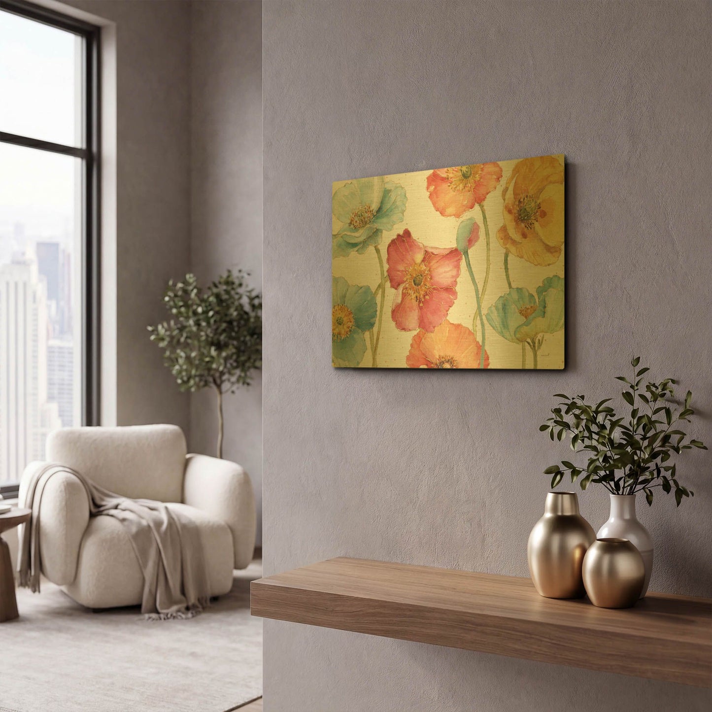 'Spring Softies I' By Lisa Audit Gold Metal Wall Art