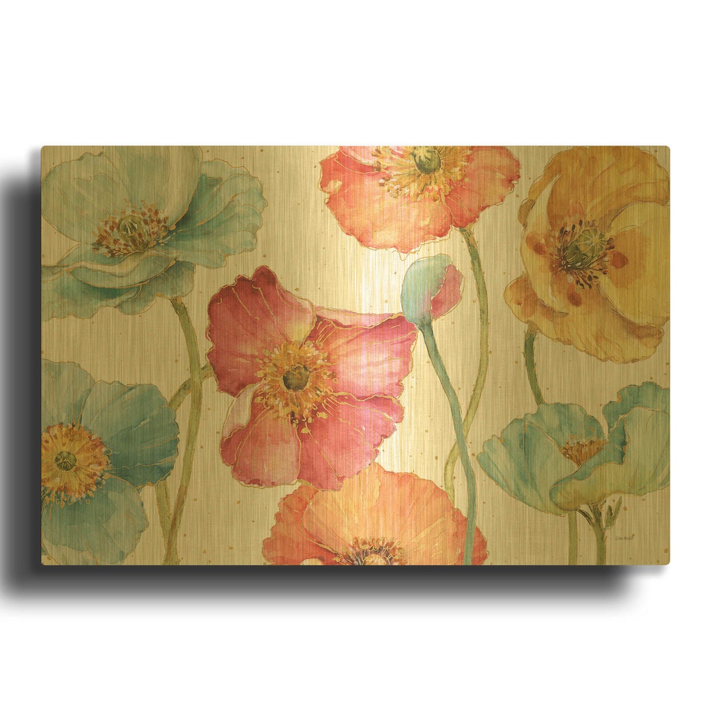 'Spring Softies I' By Lisa Audit Gold Metal Wall Art