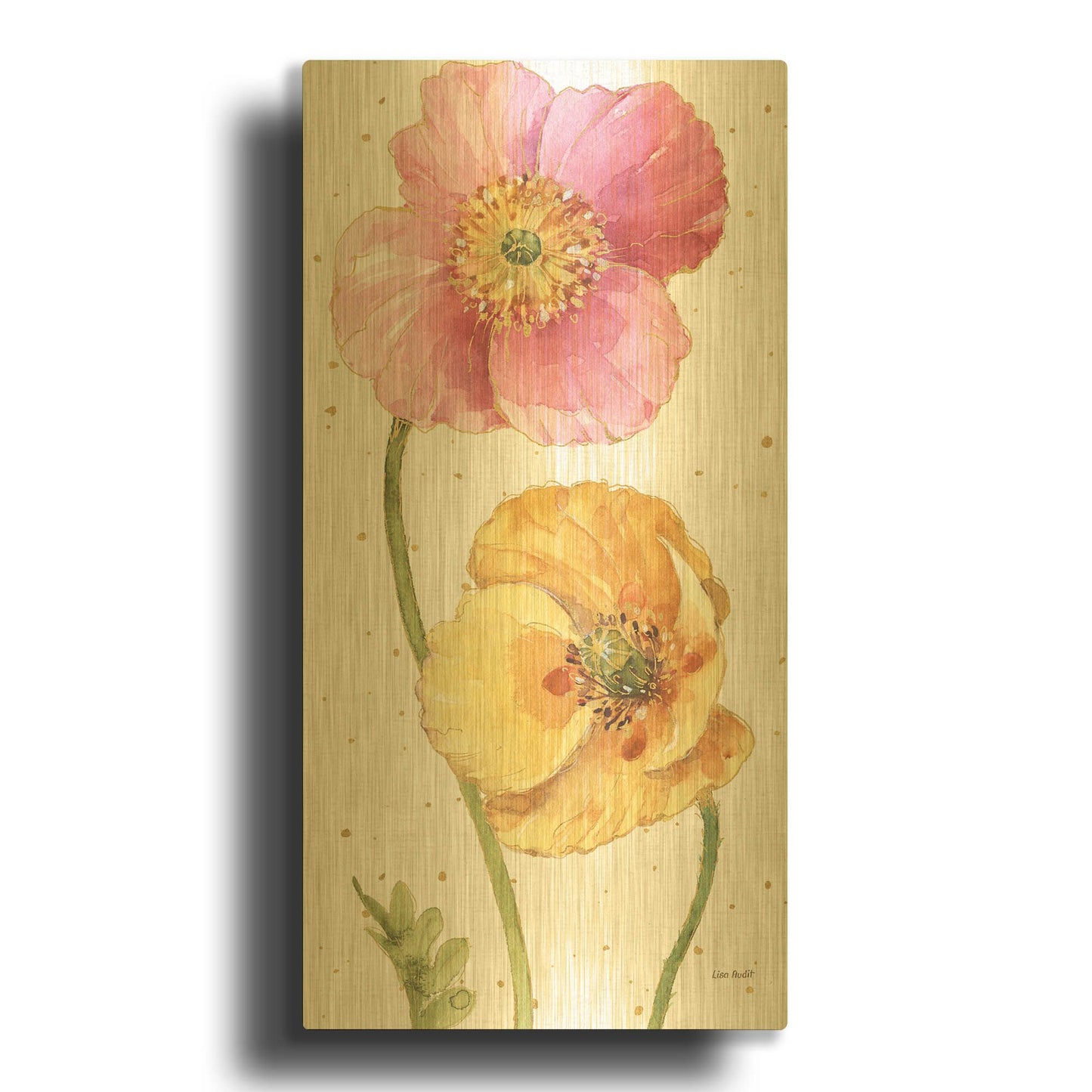 'Spring Softies IV' By Lisa Audit Gold Metal Wall Art