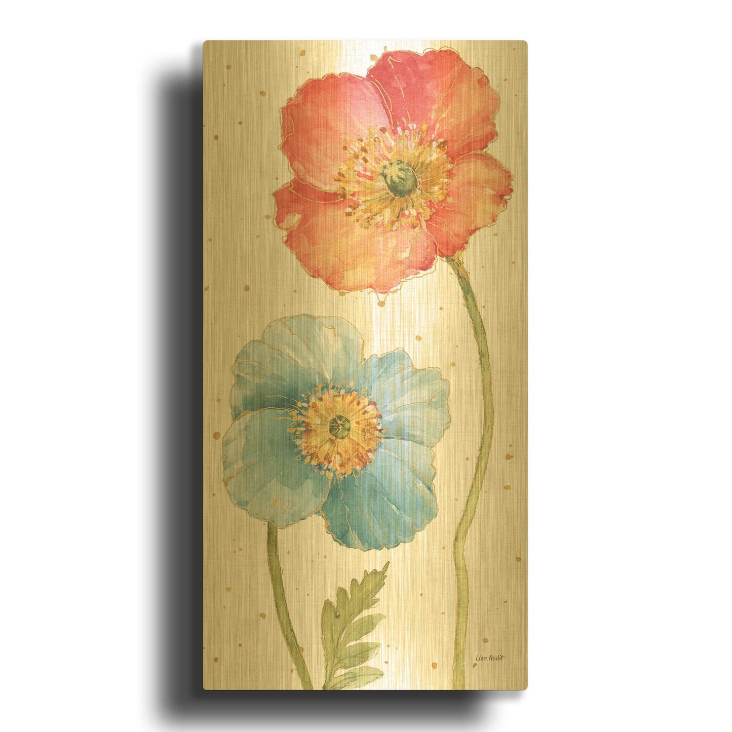 'Spring Softies V' By Lisa Audit Gold Metal Wall Art
