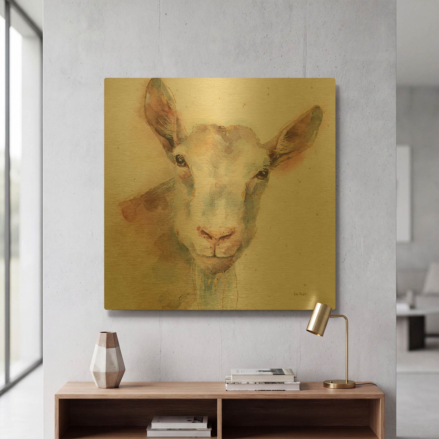 'Farm Friends I' By Lisa Audit Gold Metal Wall Art