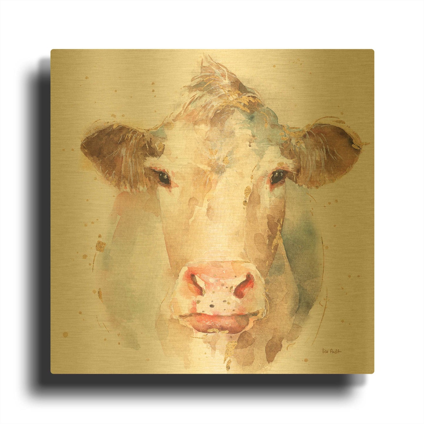 'Farm Friends II' By Lisa Audit Gold Metal Wall Art