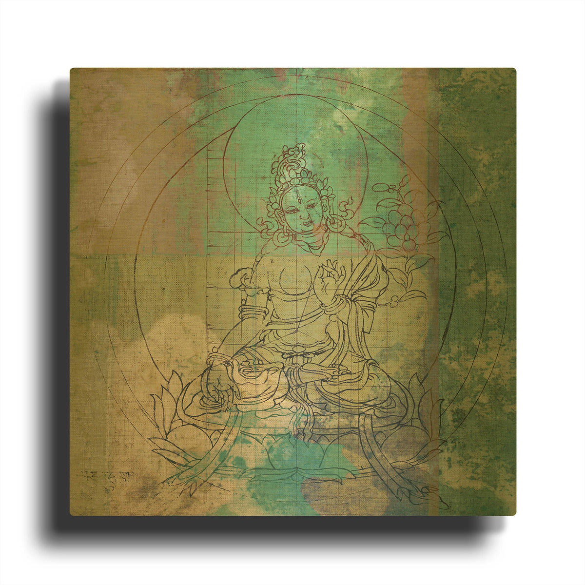 'Samadhi' By Elena Ray Gold Metal Wall Art