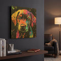 'Woof Labrador Retriever' By Rich Monet Gold Metal Wall Art