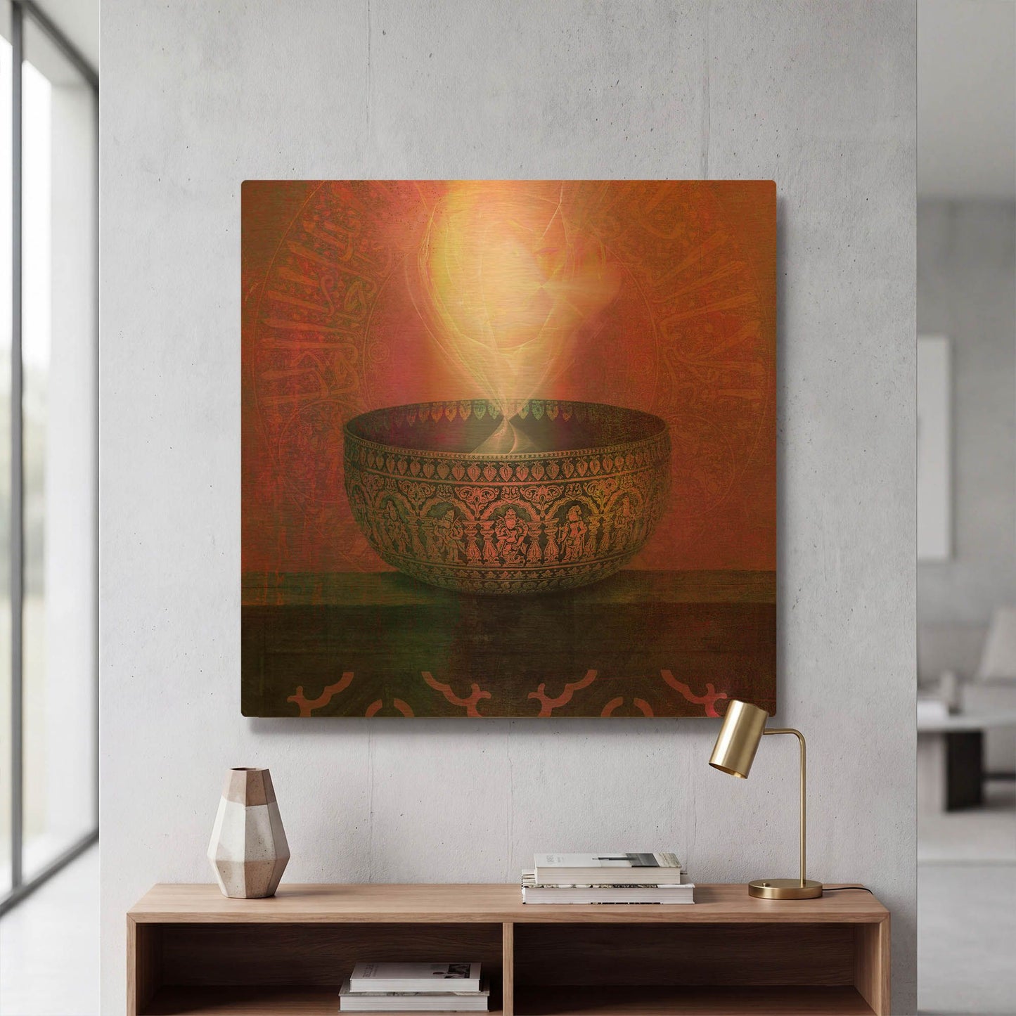 'Vessel of Light' By Elena Ray Gold Metal Wall Art