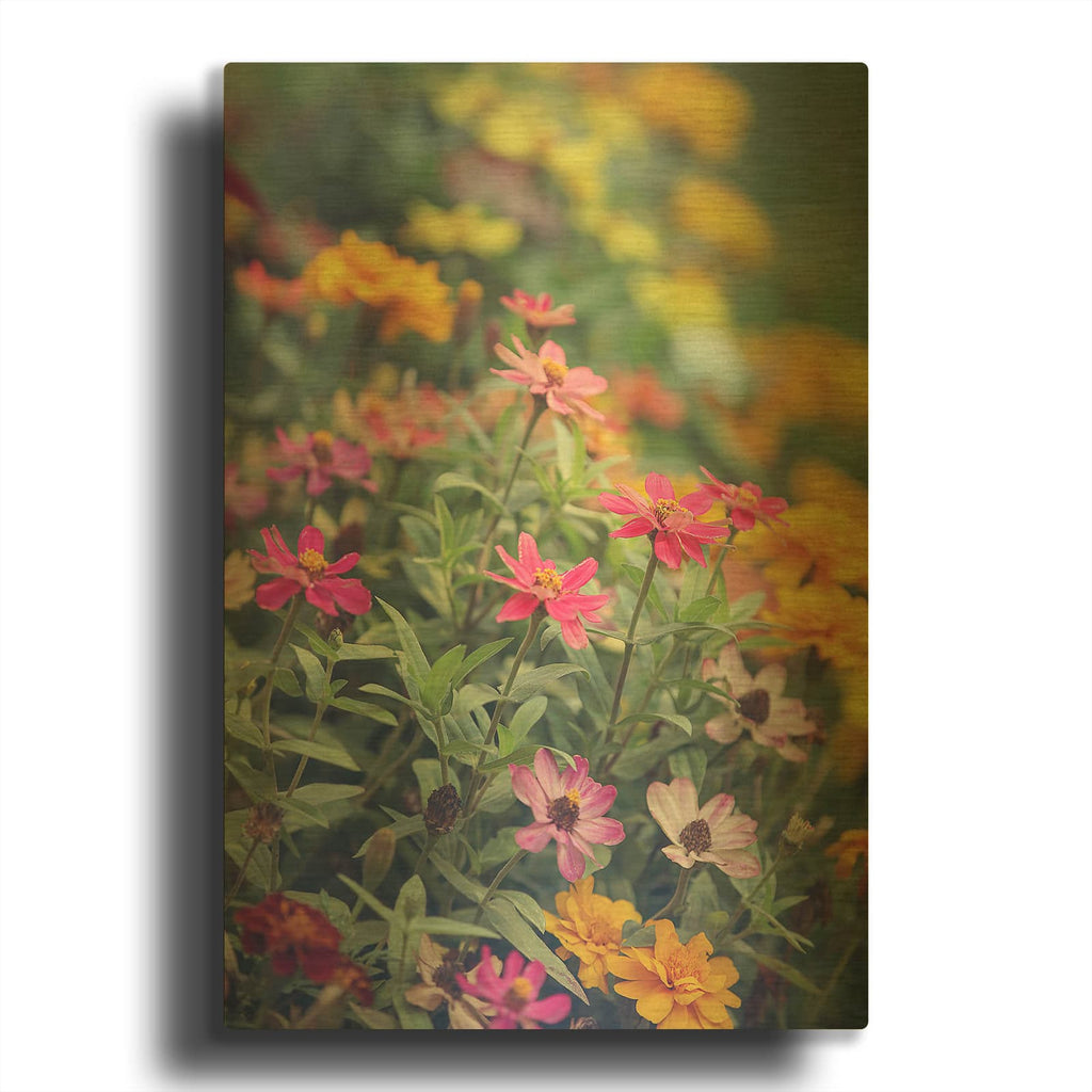 'Garden Party' By Carrie Ann Grippo-Pike Gold Metal Wall Art