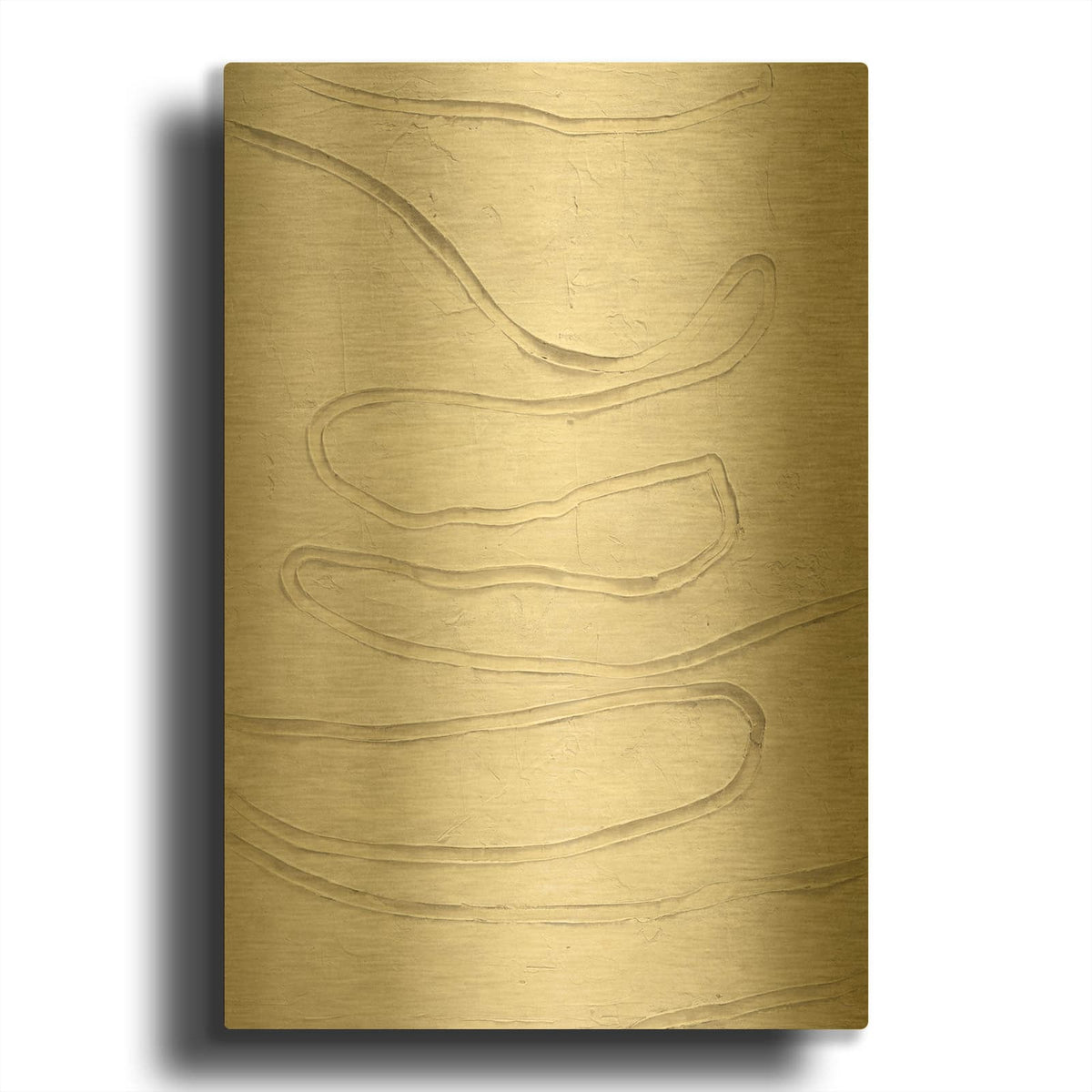 'Track The Line' By Design Fabrikken Gold Metal Wall Art