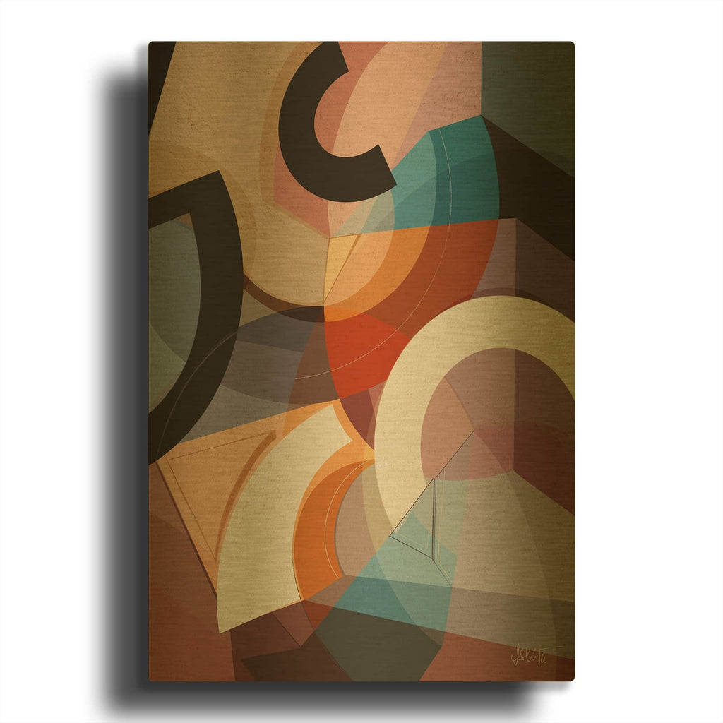 'Serie 3' By Ishita Banerjee Gold Metal Wall Art